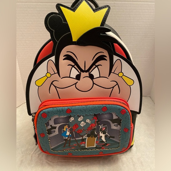 Loungefly Disney Queen of Hearts Alice in Wonderland Mini Backpack NEW